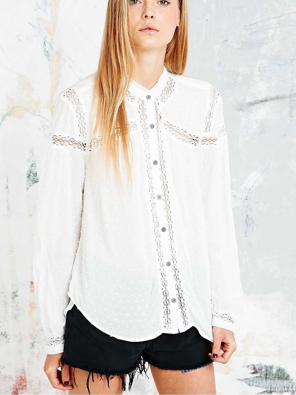 Free People Every Girl Blouse in Ivory